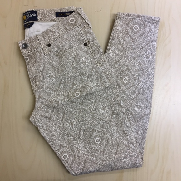 Lucky Brand Denim - Lucky Brand Jeans tan / cream paisley 4 / 27